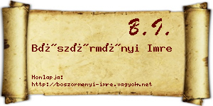 Böszörményi Imre névjegykártya